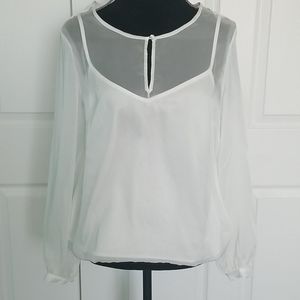 Gorgeous white shear blouse